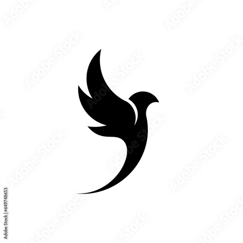 Simple bird logo collection. Monoline bird logo template. bird monogram logo with circle template. trendy bird logo combined with circle.