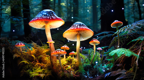Phosphorescent Fungi Lighting Mystical Forests