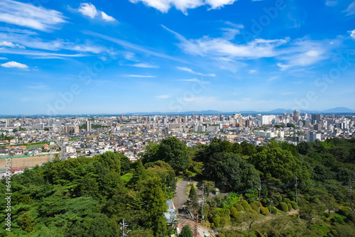 Obraz na płótnie 栃木県宇都宮市 宇都宮タワーから見る宇都宮市の街並み w salonie