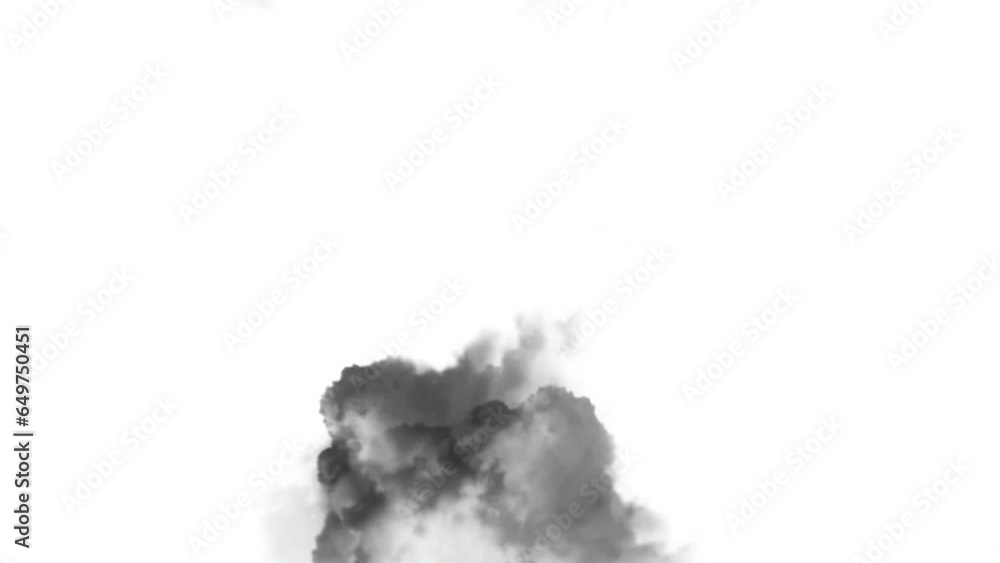 Cloud transition animation looping video, unique transition cartoon animation, transition animation, explosion of smoke