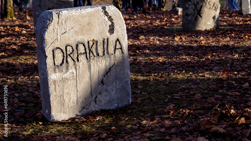 tombstone with the inscription Dracula