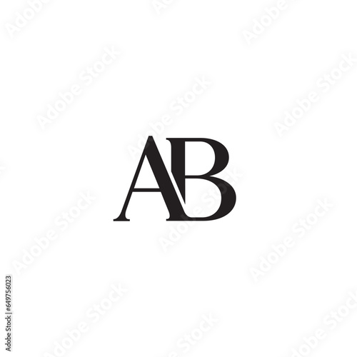 Letter AB logo or icon design