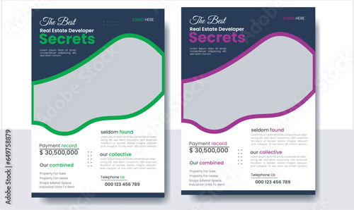 modern real estate flyer design.