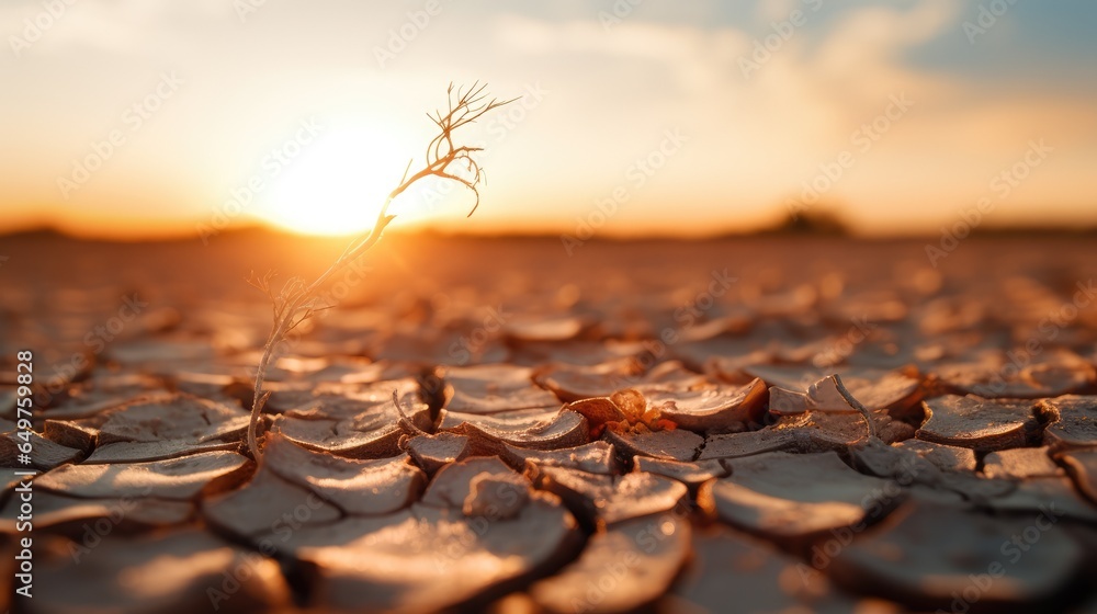 concept of global warming and drought  - obrazy, fototapety, plakaty 
