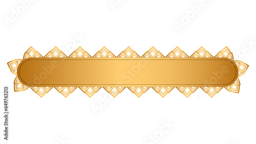 Thailand retro frame pattern exotic borders golden elegant text box banner clipart
