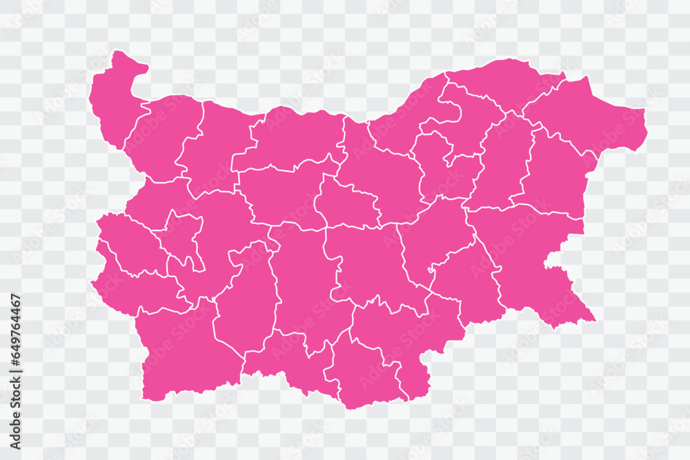 Bulgaria Map Fuscia Color Background quality files png