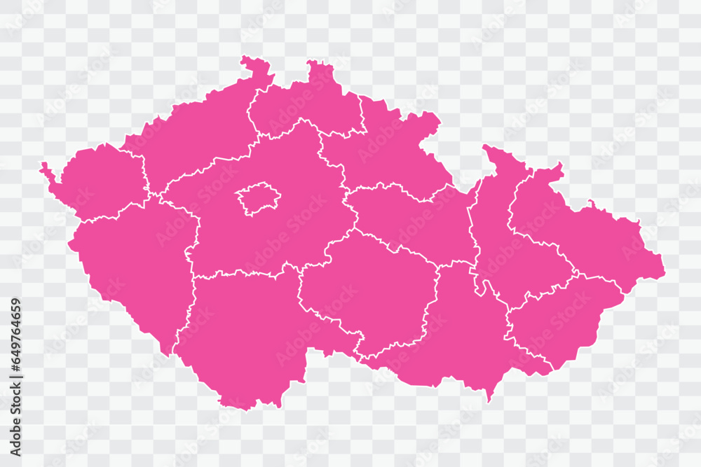Czech Republic Map Fuscia Color Background quality files png