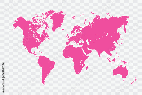 World Map Fuscia Color Background quality files png