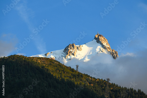 Amazing view on Monte Bianco mountains range with with Monblan on background. Vallon de Berard Nature Preserve, Chamonix, Graian Alps. Landscape photography photo