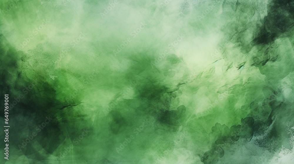 Fototapeta premium Abstract background with grungy graphics resembling watercolor. green
