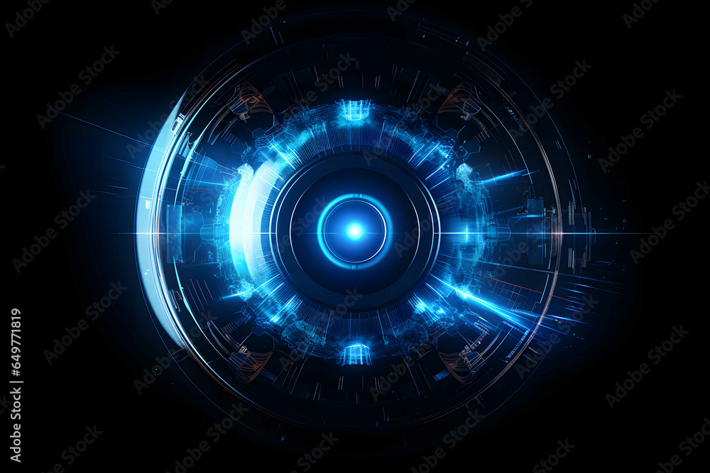 eyeball technology hi-tech line digital futuristic eye scan element blue neon eyeball technology hi-tech line digital futuristic eye scan element blue neon