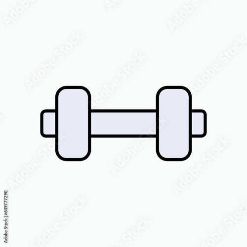 Dumbbell Icon. Gym, Gymnastic. Body Builder Element Symbol - Vector.