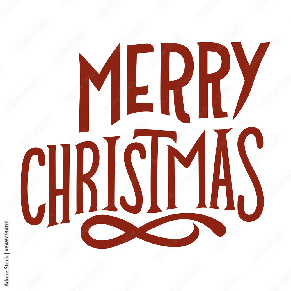Merry Christmas calligraphy, Creative typography for Holiday greeting cards, banner, vector illustration, Generative Ai.