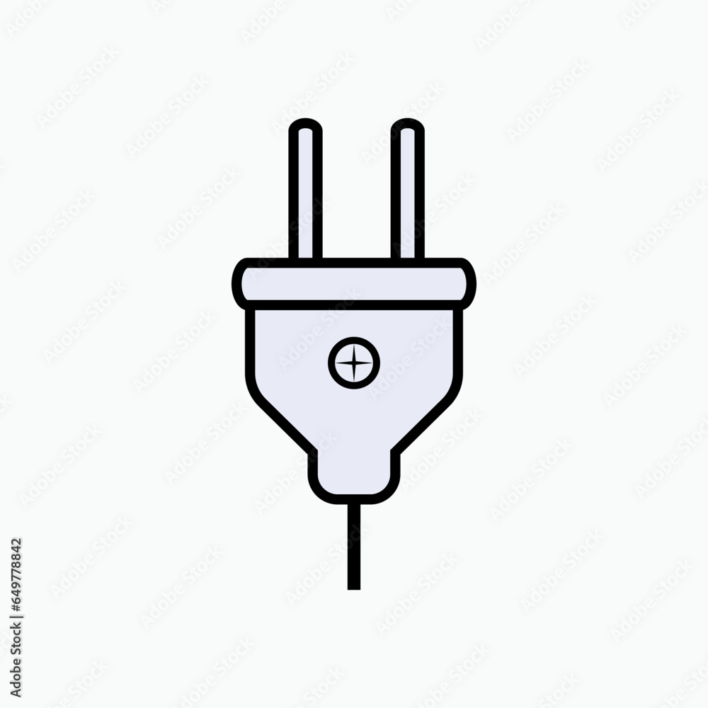 Electrical Plug Icon. Electric Connector Symbol. Electrical Plug Icon. Electric Connector Symbol.
