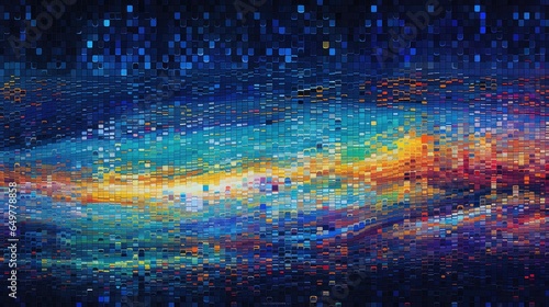 noise glitch pixelated universe illustration space pixel, defect technology, black modern noise glitch pixelated universe