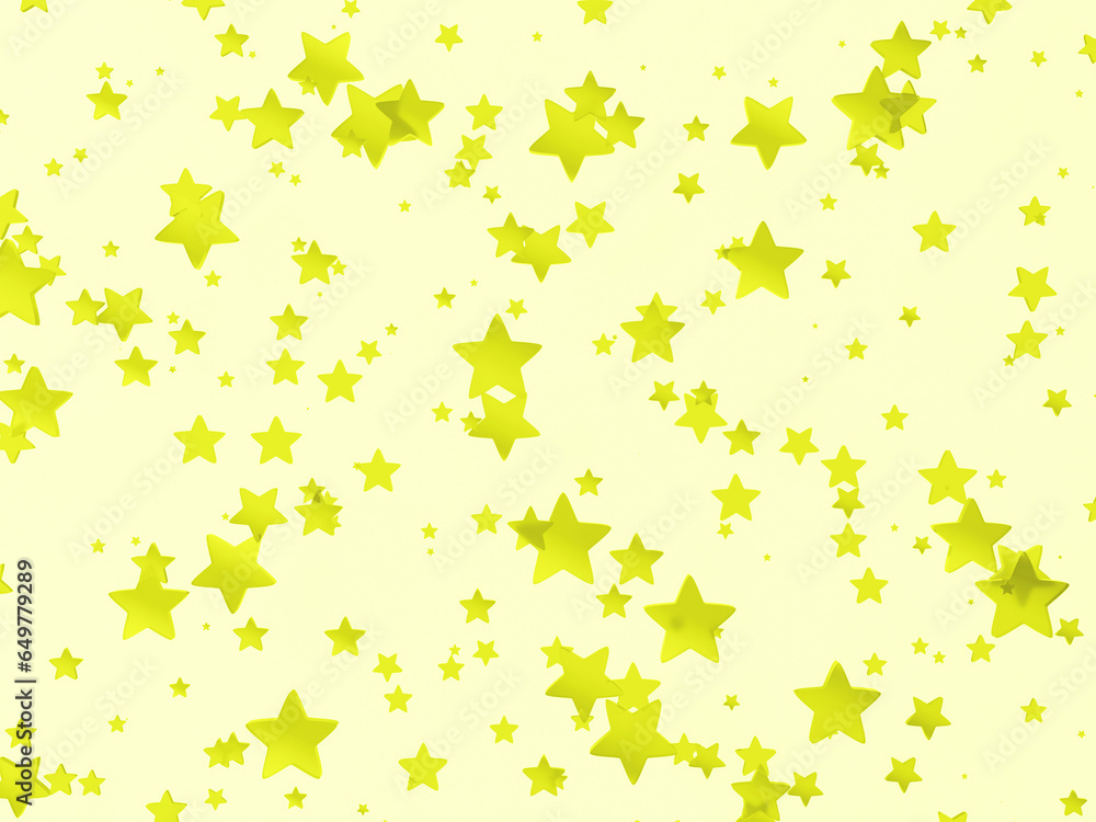 The yellow space is sprinkled with yellow stars, large and small. The yellow space is sprinkled with yellow stars, large and small.