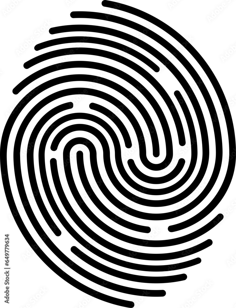 Fingerprint identification symbol Fingerprint identification symbol