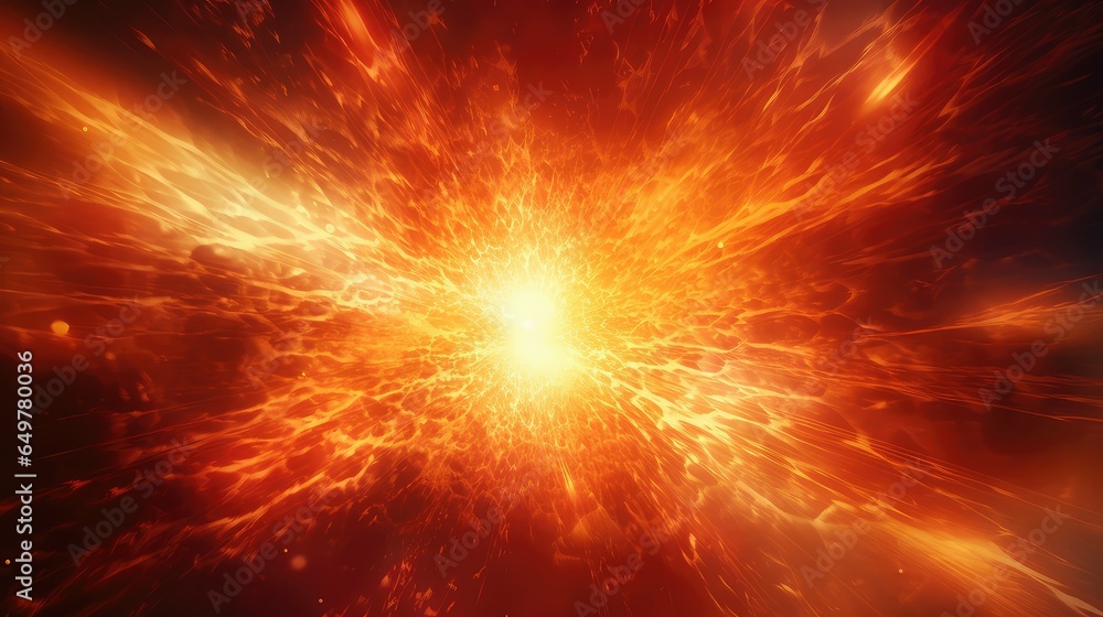 Obraz premium explosion fiery particle burst illustration glow energy, light background, effect abstract explosion fiery particle burst