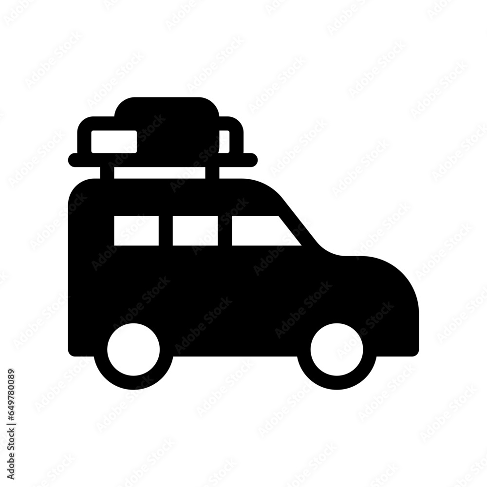 icon travel car, editable file