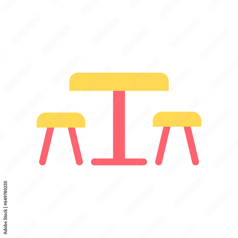 icon table seat, rest area icon, editable file icon table seat, rest area icon, editable file