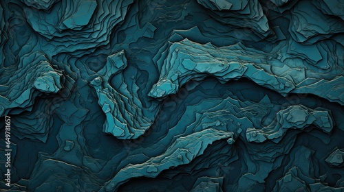 geology abyssal terrain abstract illustration line topography, explore depth, navigation area geology abyssal terrain abstract