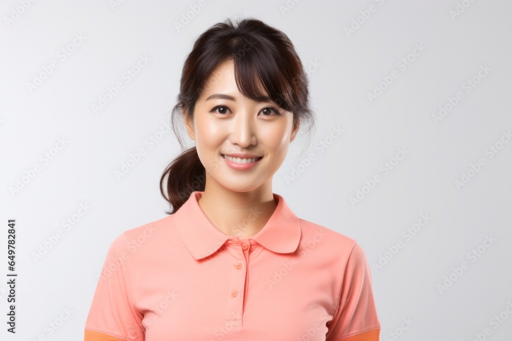 Happiness in focus: Cheerful woman with gracious grin and stylish hairstyle