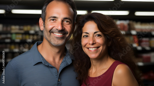 pareja de jovenes latinos sonrientes de apariencia casual con luz brillante tipo closeup  © ClicksdeMexico