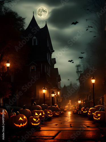 Halloween cinematic UHD K: Spooky cinematic ultraHD photo