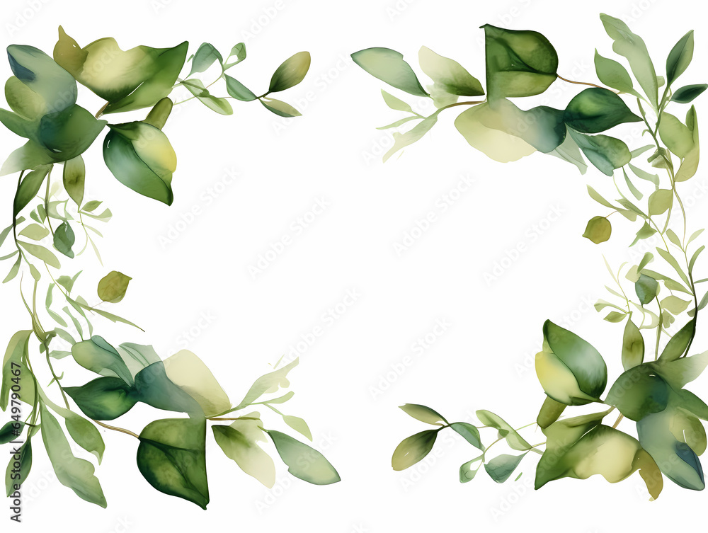 Frame Of Green Leaves