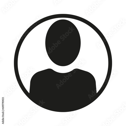 Vector flat illustration in black color. Avatar, user profile, person icon, gender neutral silhouette, profile picture. Suitable for social media profiles, icons, screensavers and as a template.