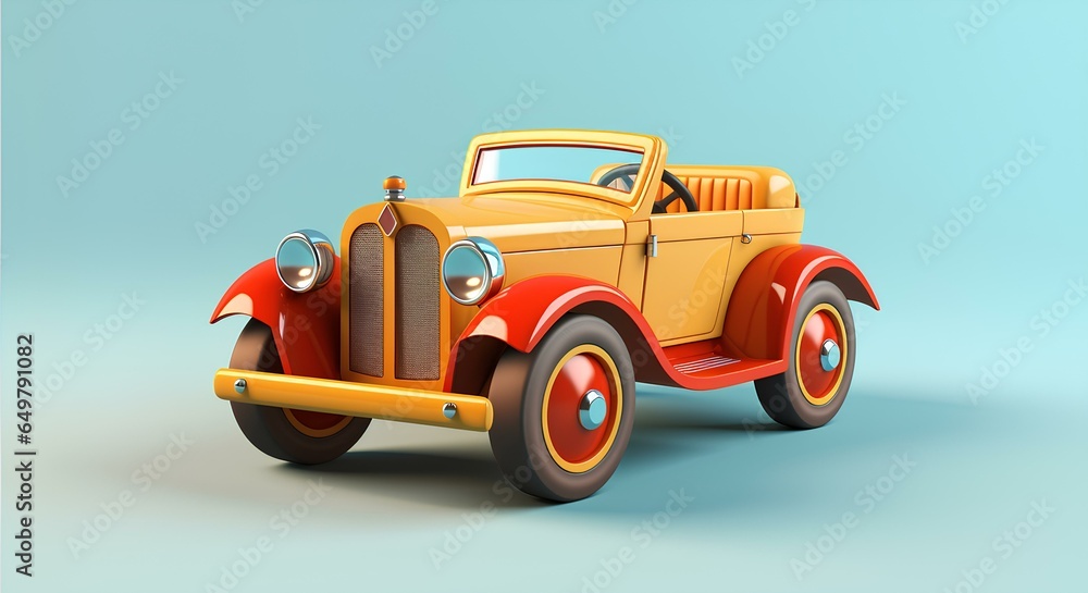 vintage toy car 3d