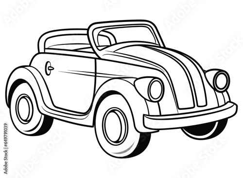 Car coloring book pages for kids, Car coloring pages vector