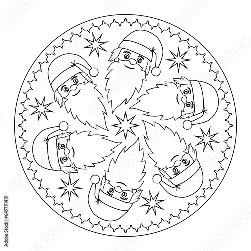 Weihnachtsmann-Mandala