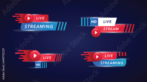 Modern Live stream banner design collections