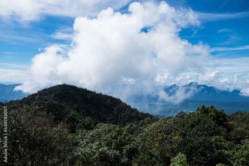 clouds over mountain