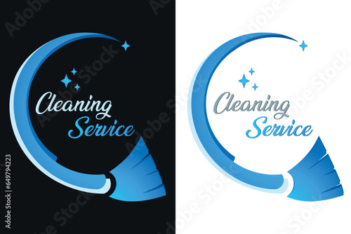 Besen, Reinigungsdienst, Putzfirma - Logo Design