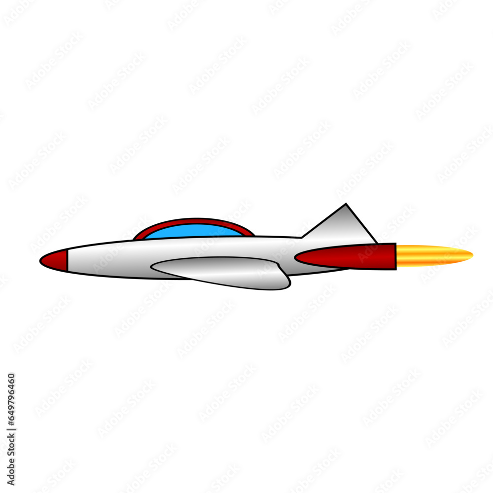 Fototapeta premium Jet plane symbol on white.
