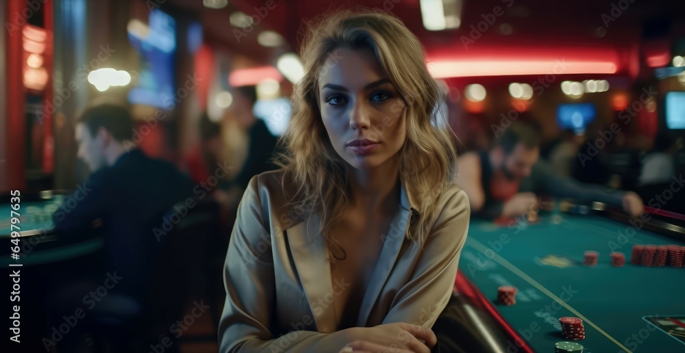 A gambler in a casino, looking looser. A gambler in a casino, looking looser.