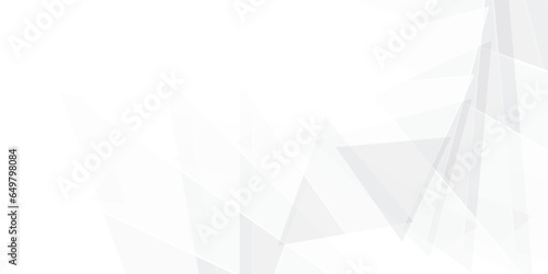 Abstract geometric white and gray color background, triangle shape pattern. Vector illustration.