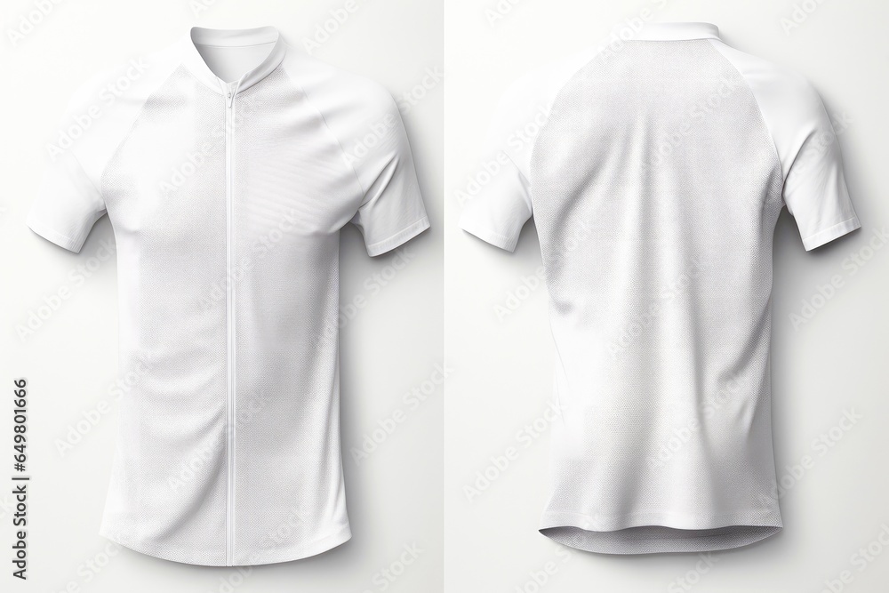 Mockup sports football team uniforms white shirt