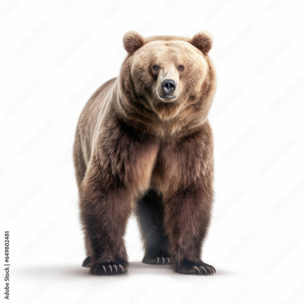 Fototapeta premium Bear on White background, HD