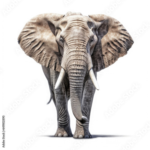 Elephant on White background, HD