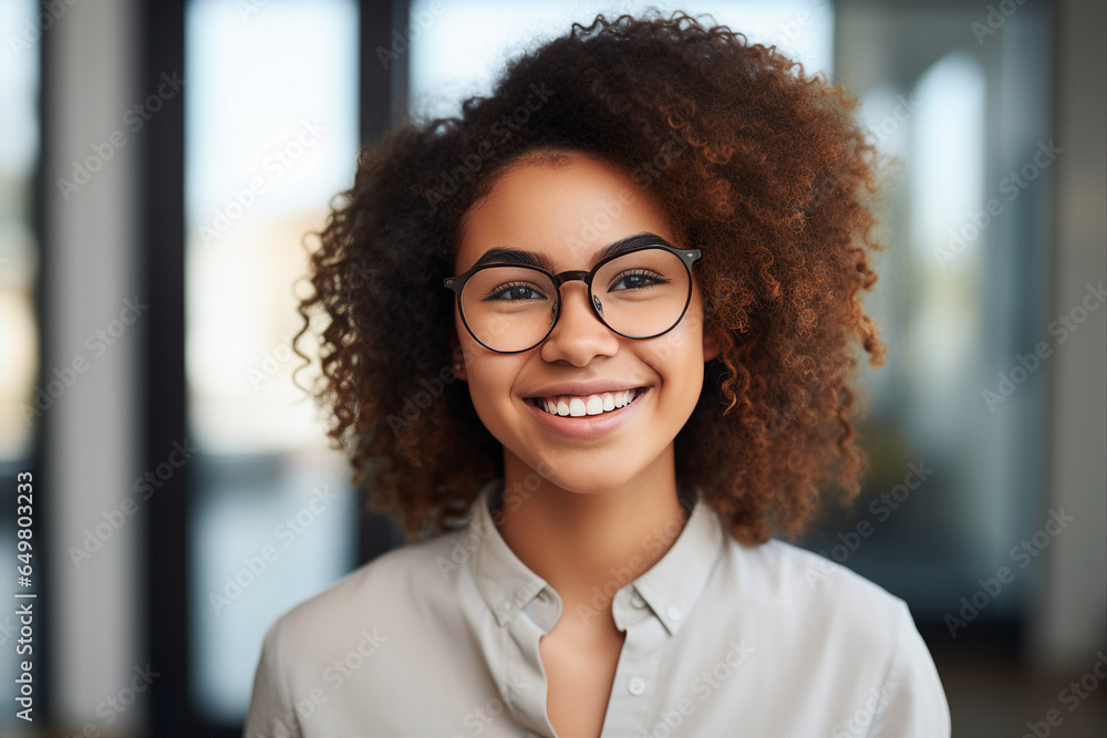 Generated by AI photo portrait of charming cheerful girl spending free time weekend after educational week in restaurant Generated by AI photo portrait of charming cheerful girl spending free time weekend after educational week in restaurant