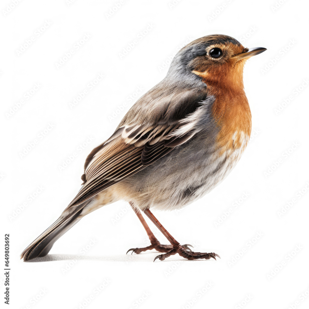 Robin on White background, HD Robin on White background, HD