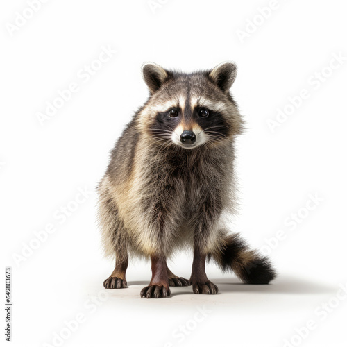 Raccoon on White background, HD