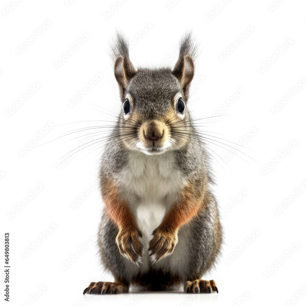 Obraz premium Squirrel on White background, HD