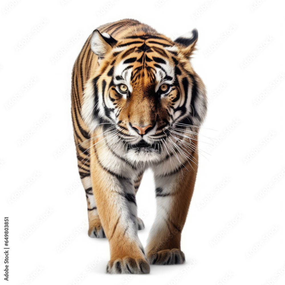 Naklejka premium Tiger on White background, HD