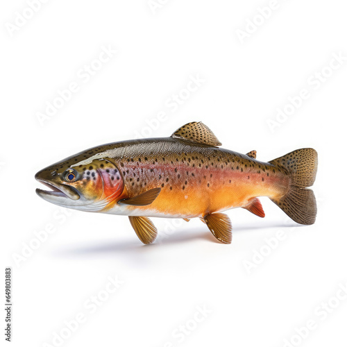 Trout on White background, HD