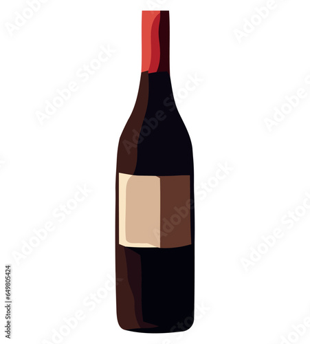 Wine bottle illustration design