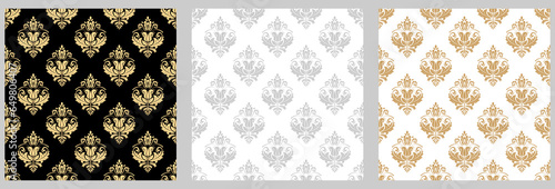 Set of classic seamless vector patterns. Collection of orient ornaments. Classic vintage backgrounds. Orient patterns